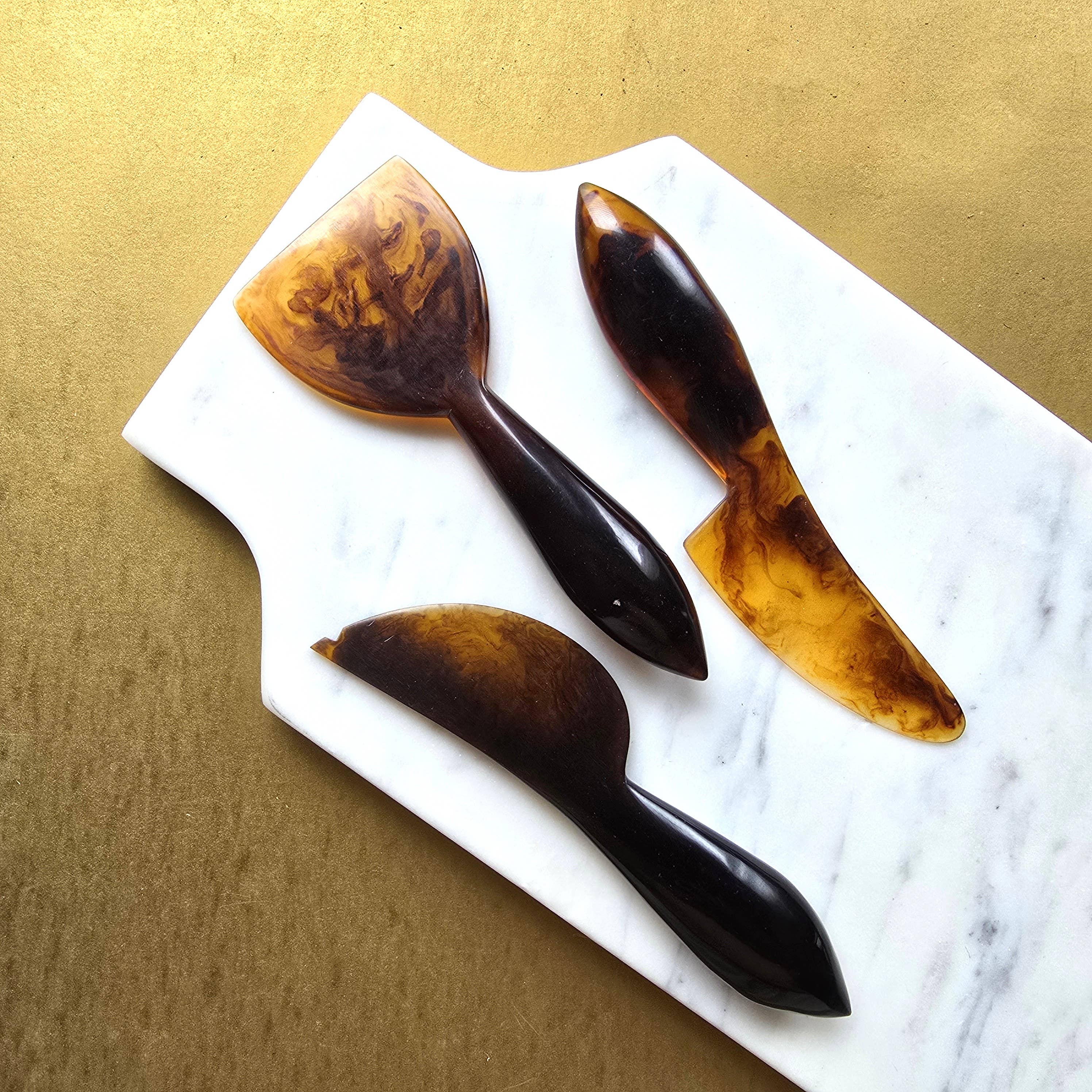 Gibb & Daan – Faca para queijo por atacado – Conjunto de Facas de Queijo de 3 Peças - Ferramentas de Charcutaria em Resina0