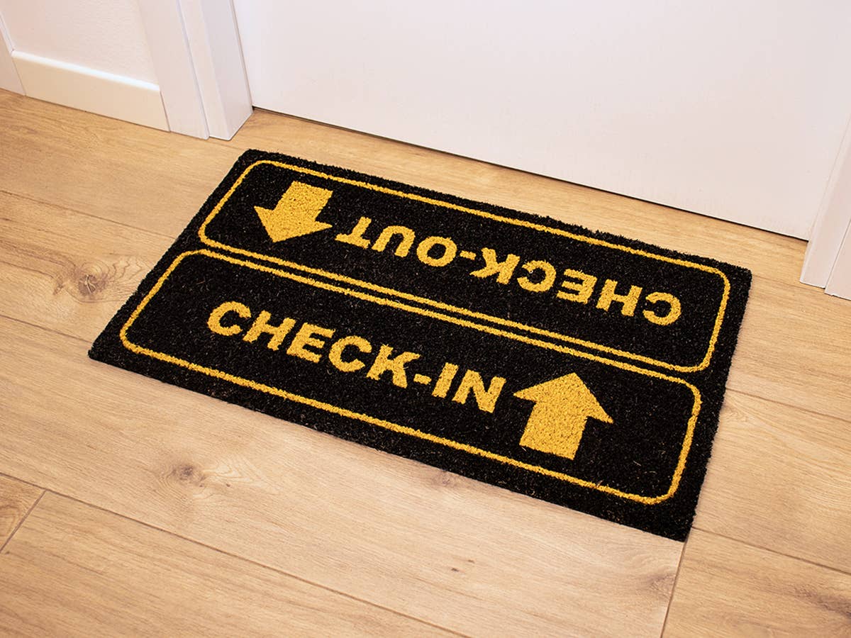I-Total, I-Drink - Wholesale Door Mat - Check-In Check-Out doormat0