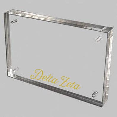 Over The Moon Greek - Wholesale Picture Frame - Sorority Acrylic Frame with Gold Foil Lettering9