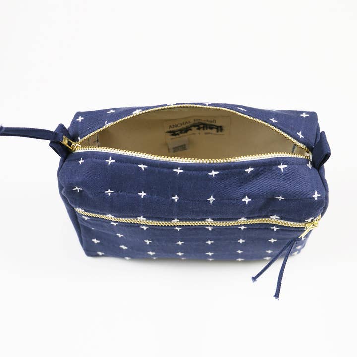 Anchal – Bolsa de higiene pessoal - Mulher por atacado – Bolsa de Higiene Média de Ponto Cruz