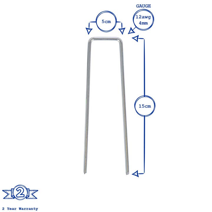 Rinkit Ltd - Wholesale Garden Tool - 15cm Weed Membrane Pegs - Pack of 20 - By Harbour Housewares