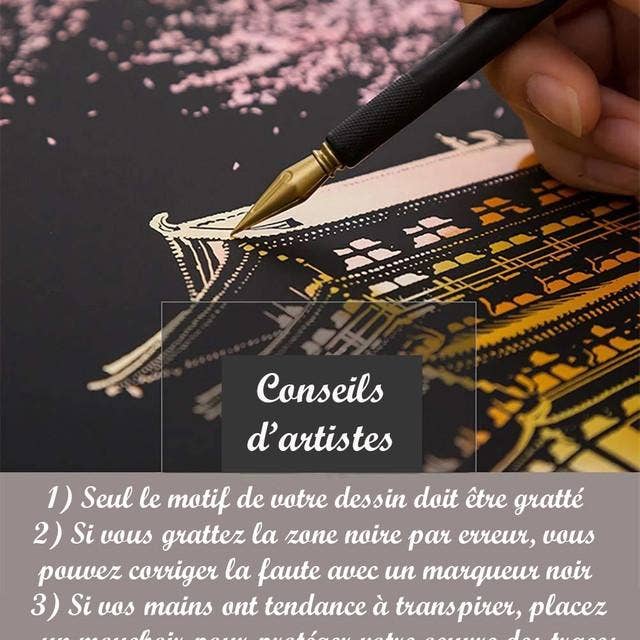 Figured'Art – wholesale DIY craft kit – Scratch Painting - Paris