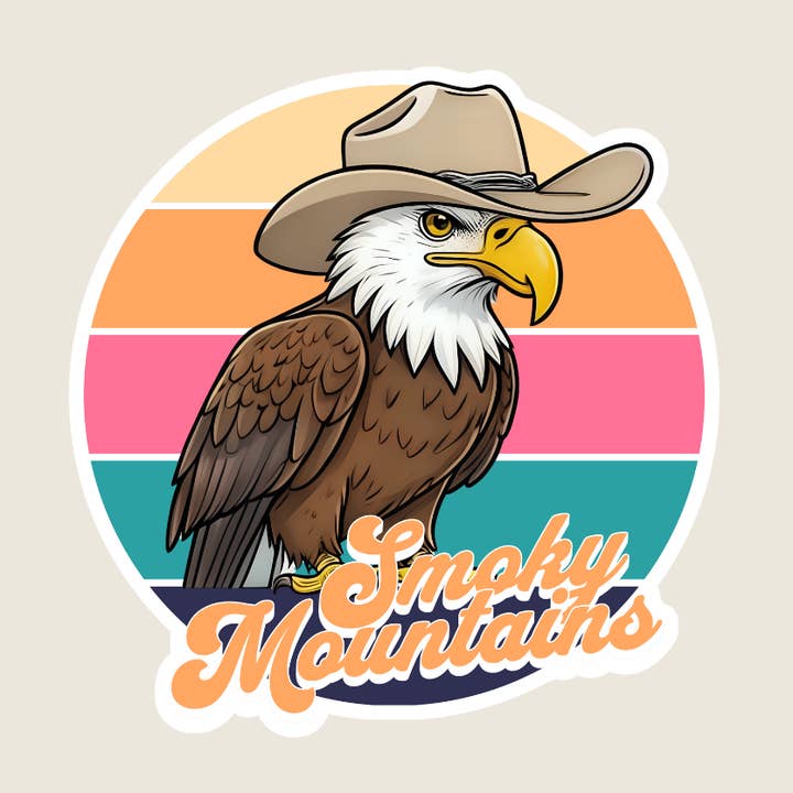 Cowboy Eagle Custom Souvenir Sticker (M1012) for wholesale by Shoreline Summit