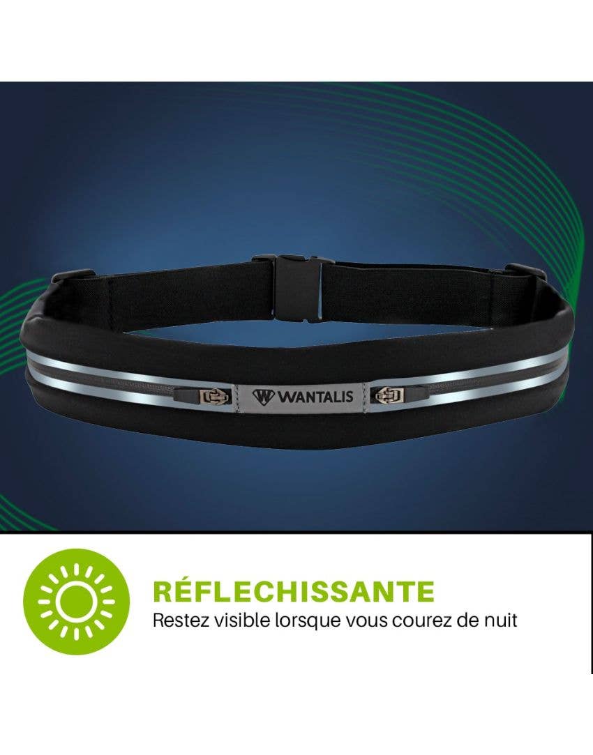 Negro Double Xtens - Cinturón De Running Negro de venta al por mayor en Faire4