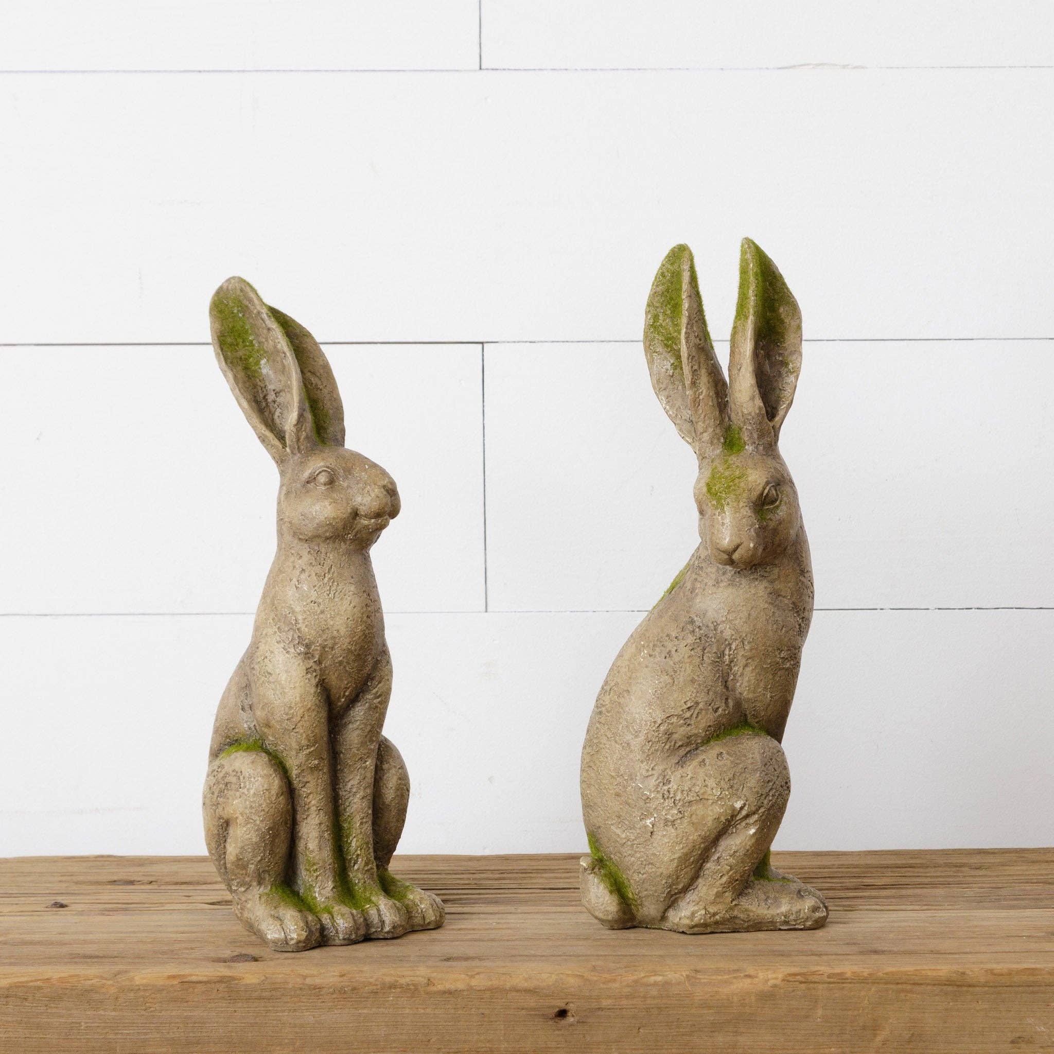 Audrey's Home & Gift - Wholesale Decorative Figurine - Mossy Rabbits (Pk/02 Ast)