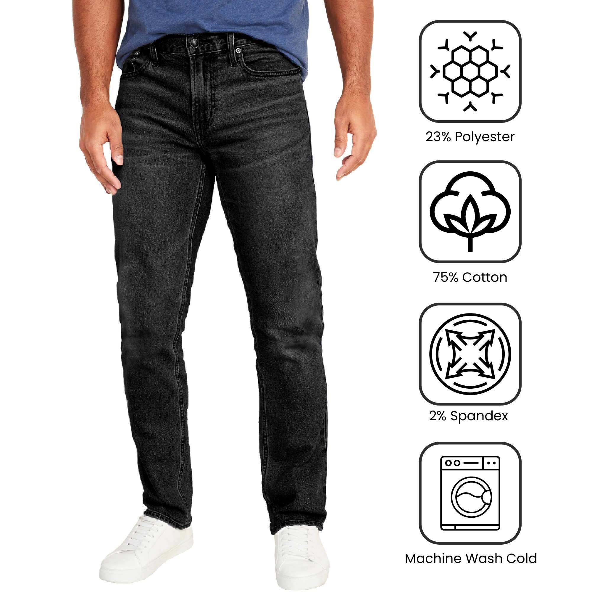 Galaxy By Harvic – wholesale Jeans – Men’s – Mens Flex Stretch Slim Straight Jeans Classic Denim Menswear6