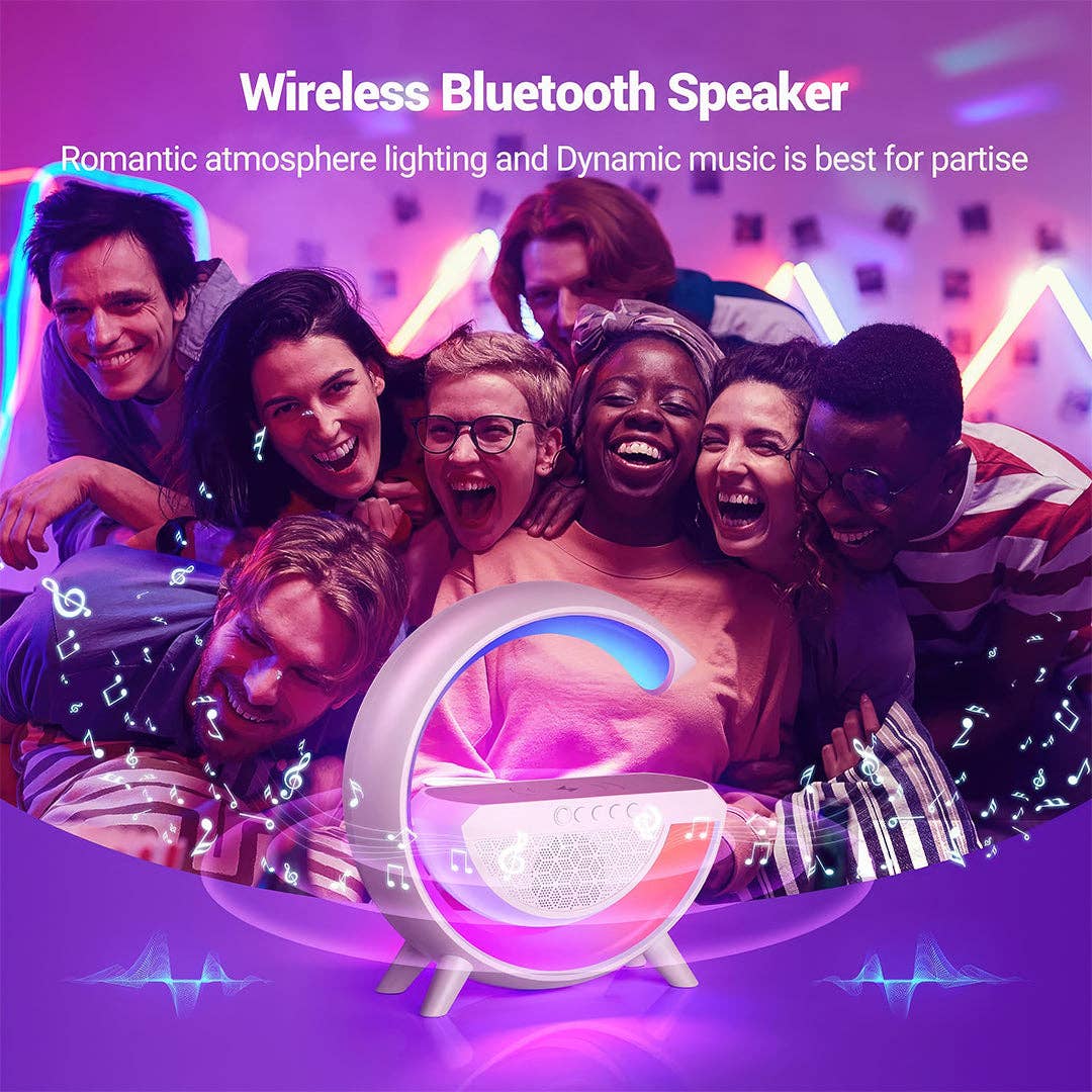 Mtistanbul LTD – Engroshandel Højtalere – Multifunktionel trådløs opladningsstation med højttaler - Slankt og moderne smart enhed6