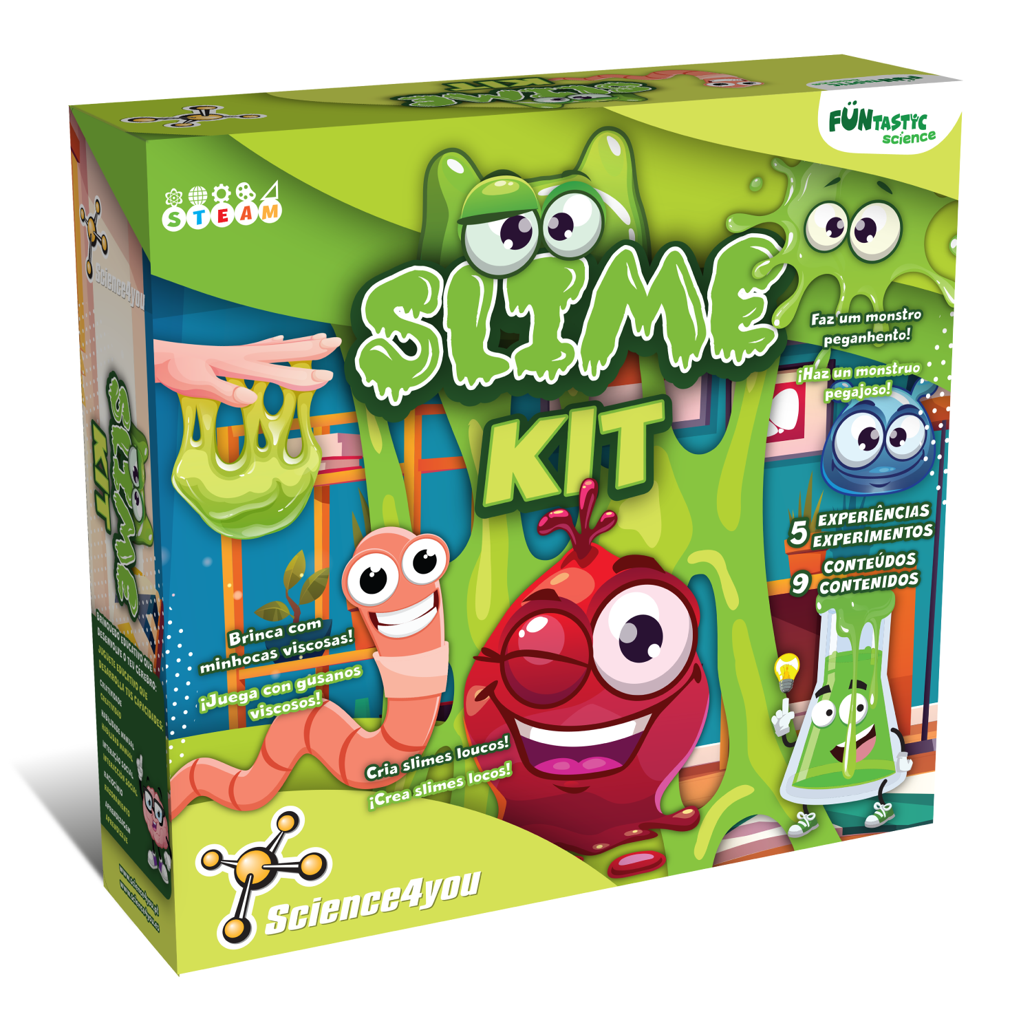 Science4you - Wholesale Putty/Slime - Kids - FunTastic Slime Factory - Science Toy for Kids (7 languages)7