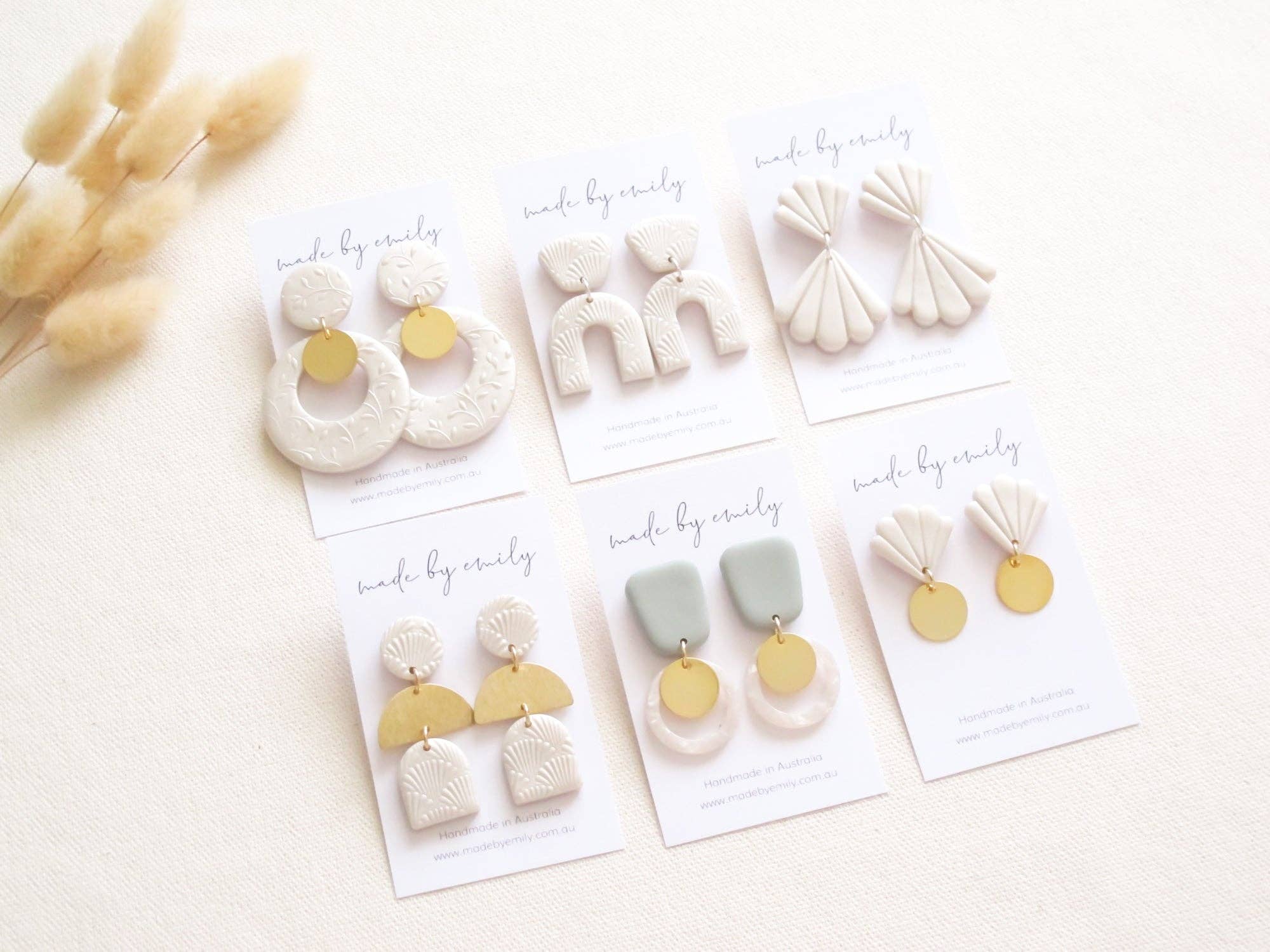 Made by Emily - Wholesale Dangle earrings - Cora Handmade Polymer Clay Dangle Earrings2