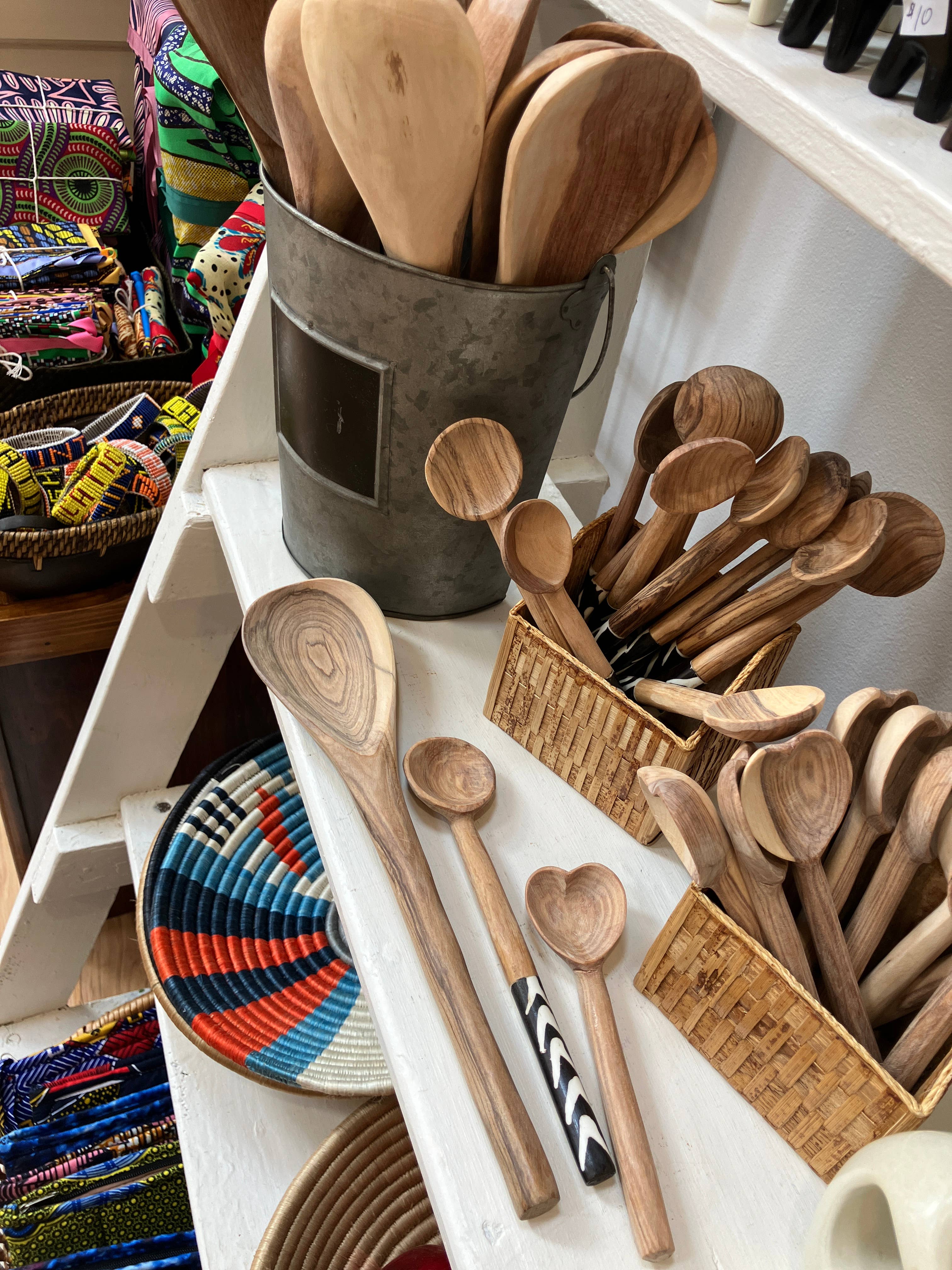 Seeds to Sew International - Wholesale Kitchen Spoon - Olive Wood Cooking Spoon3