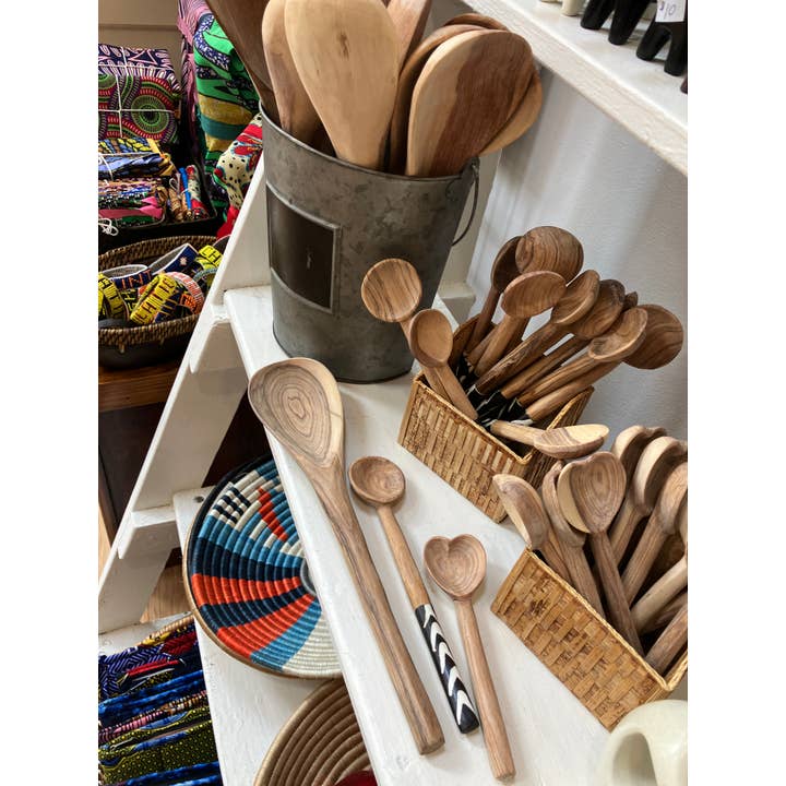 Seeds to Sew International - Wholesale Kitchen Spoon - Olive Wood Cooking Spoon3