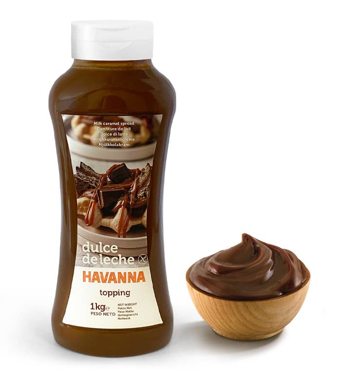 Premium Brand - Wholesale Caramel Sauce - Havanna | Dulce de Leche Topping | Bottle | 1 Kilogram0