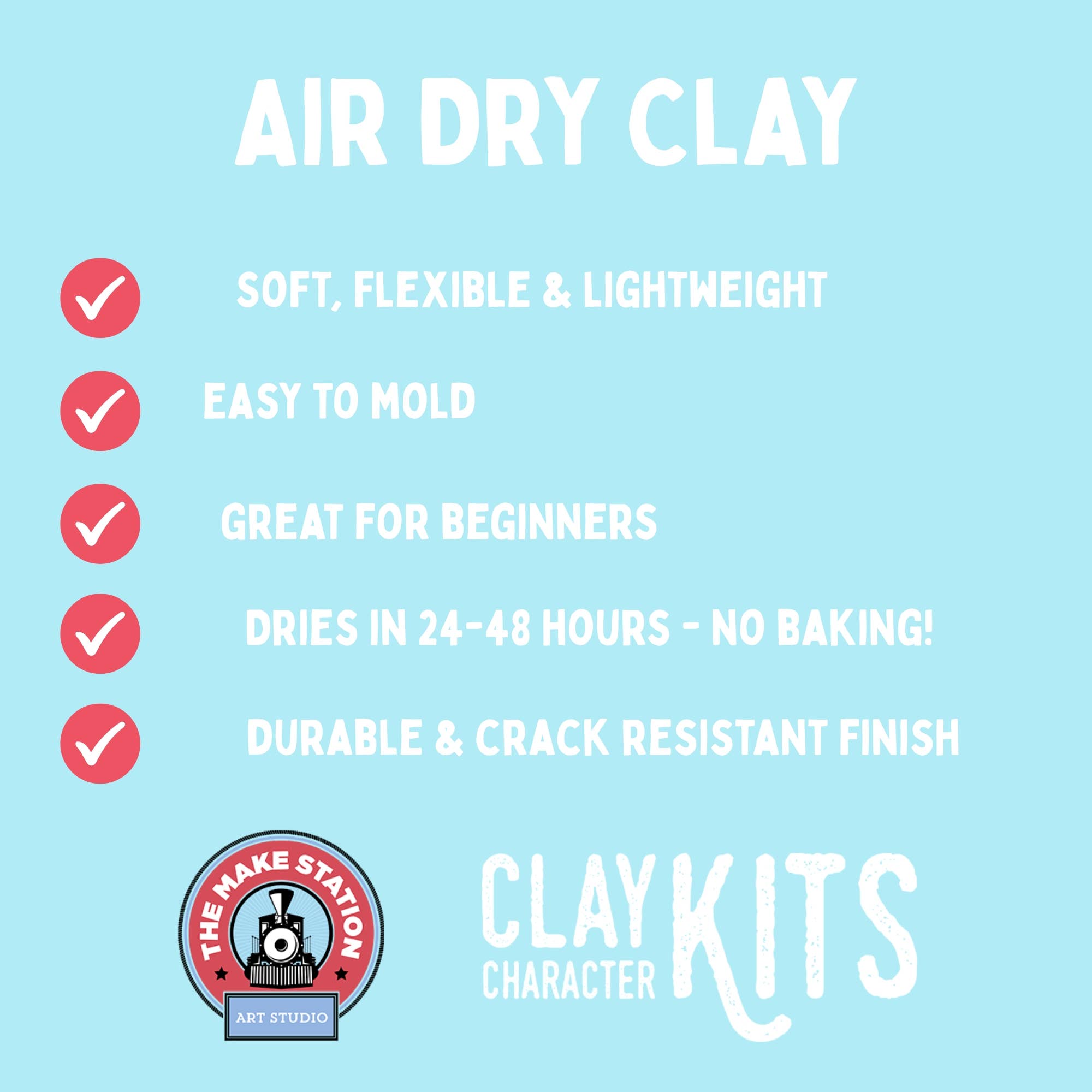The Make Station | DIY Clay Kits – wholesale DIY craft kit – Child – Lottie the Ladybug DIY Air Dry Clay Kit | Arts & Craft Kit2