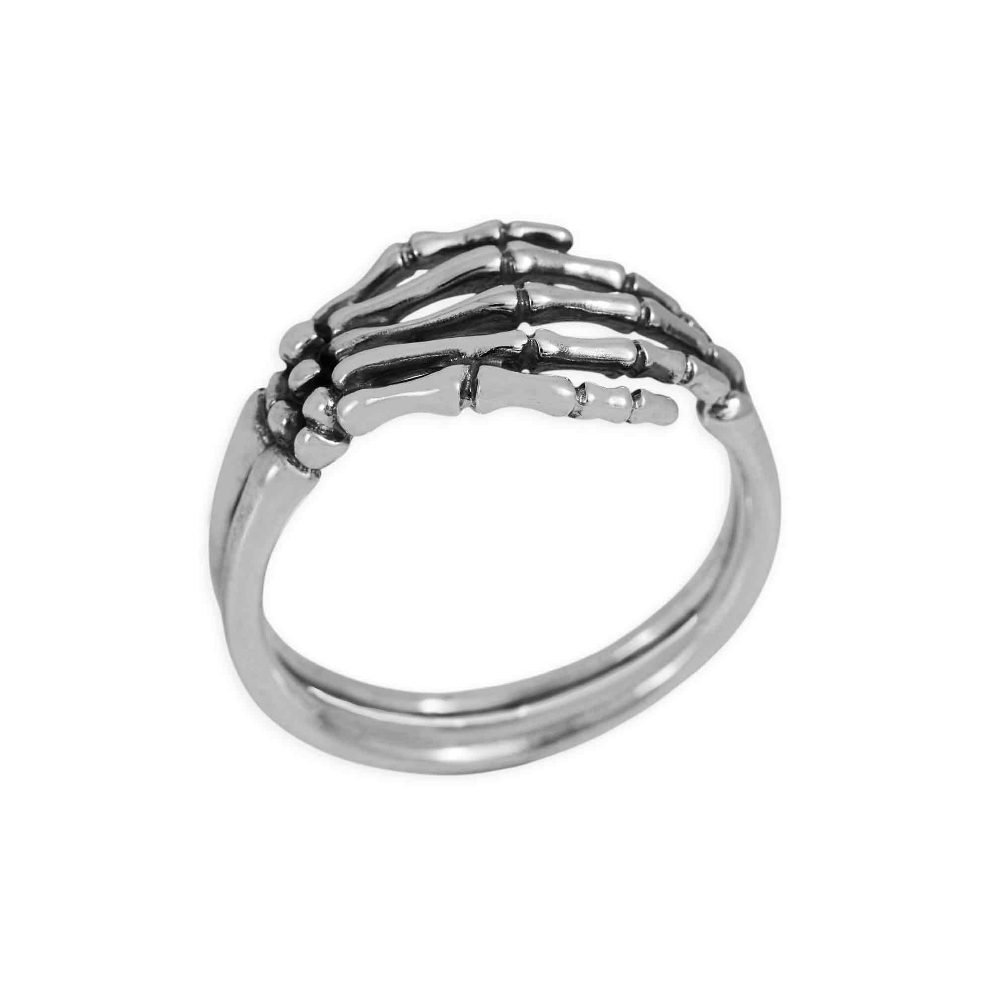 Nina Designs - Vendita all'ingrosso Anelli cocktail/statement - Anello da mano con scheletro in argento sterling0