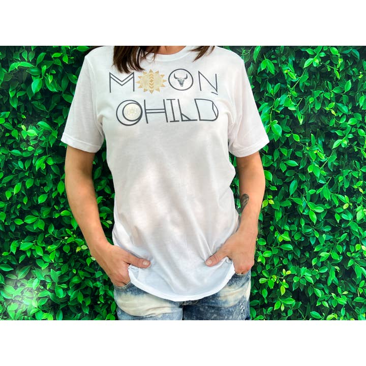 Outer Place - Wholesale Screen Printed T-Shirt - Women's - Moon Child New Age Metaphysical Tee