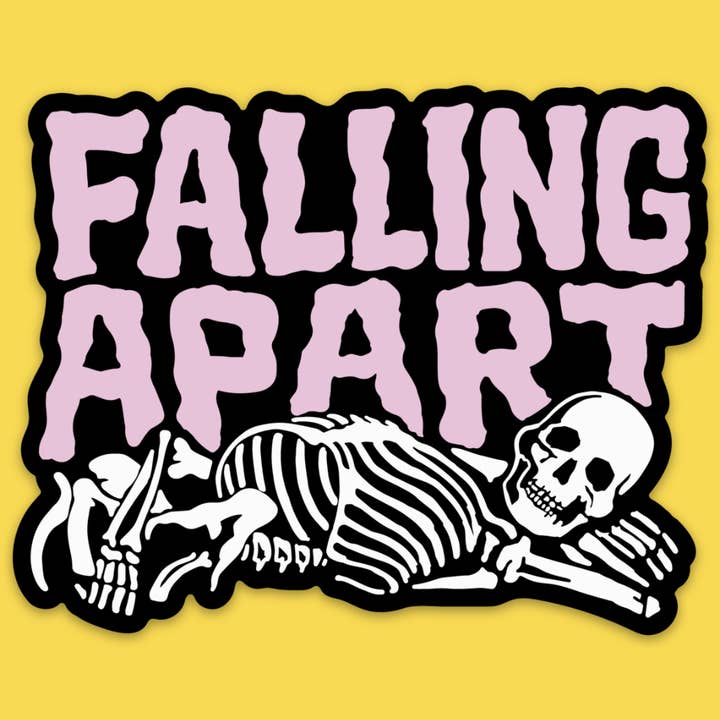 Adesivo 'Falling Apart' por atacado de Wicked Clothes