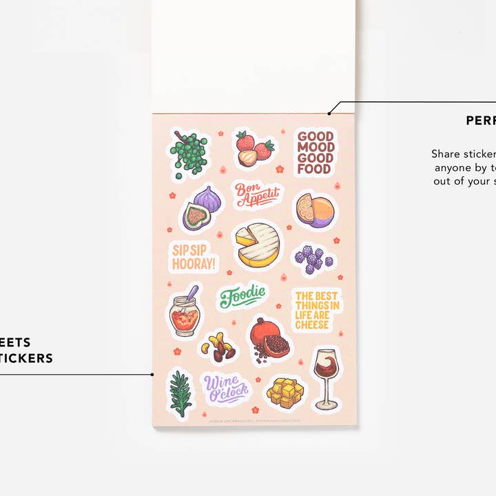 Passion Planner - Wholesale Sticker - Let's Eat! Foodie Sticker Book1