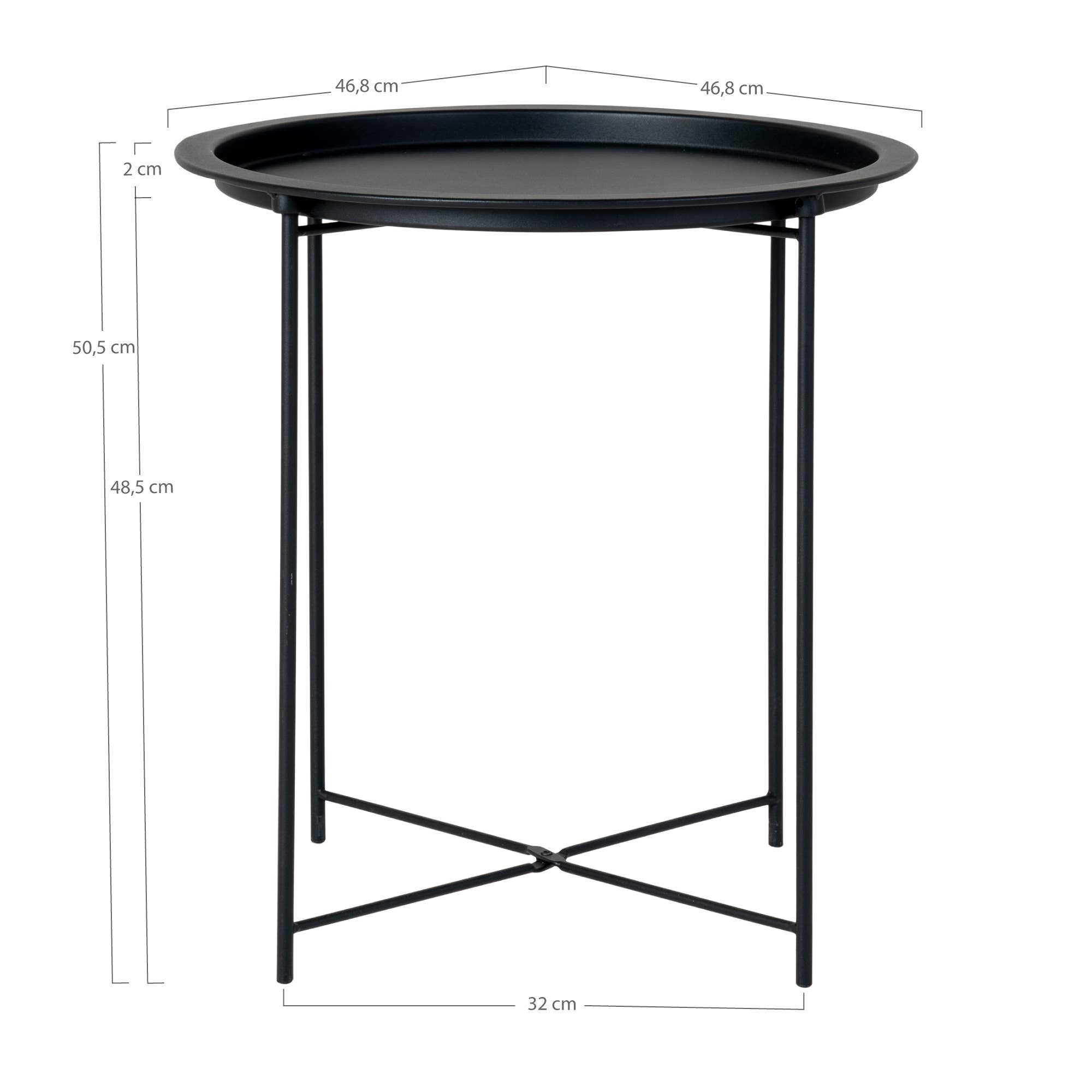 Bastia Side Table - Side table in black powdercoated steel for wholesale on Faire3