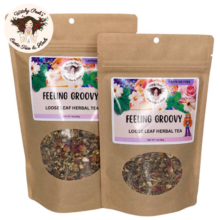 Thé Groovy de Witchy Pooh - Tisane en feuilles libres pour la vente par Witchy Pooh's Exotic Teas & Herbs