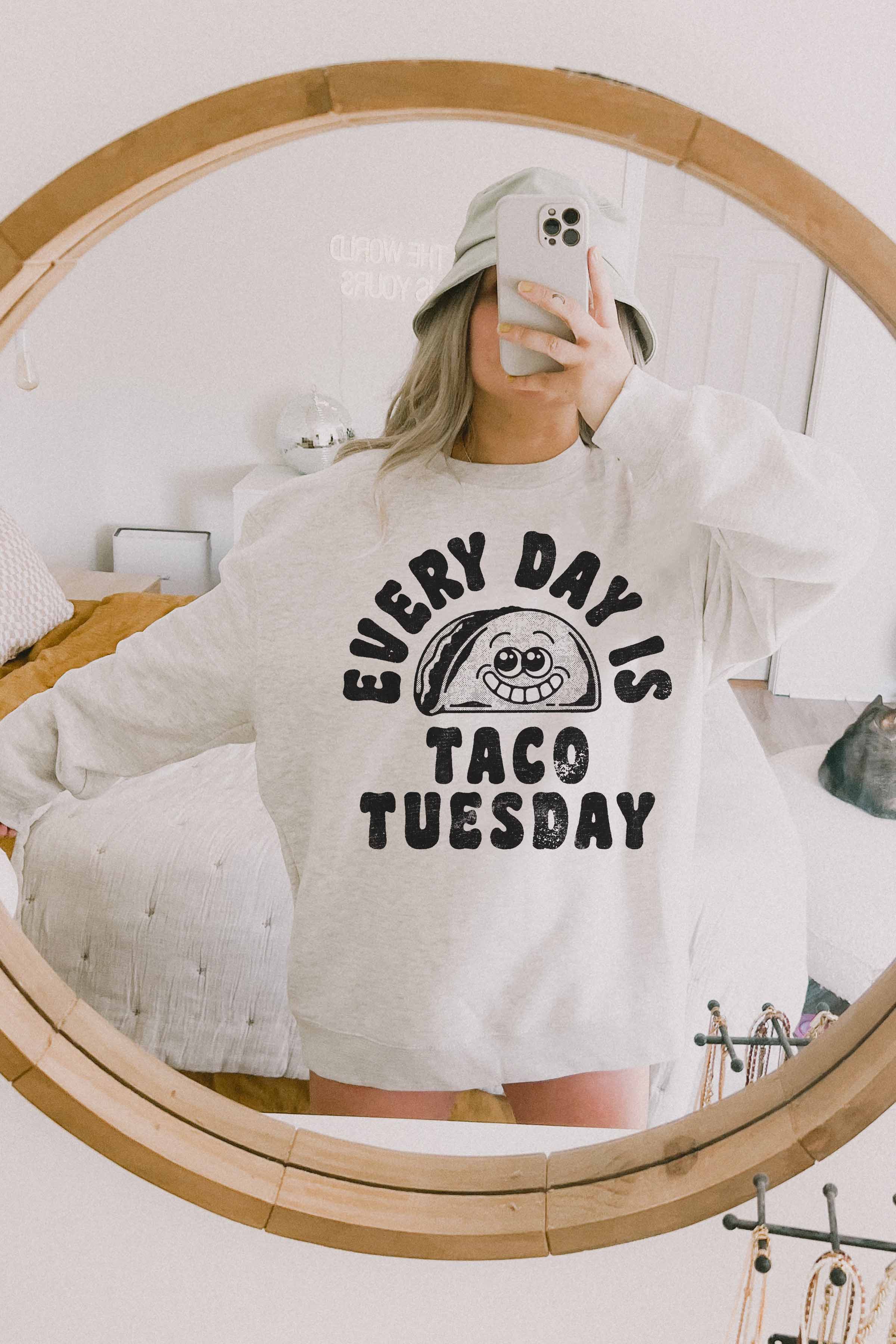 GOOD DAY STREET - Wholesale Graphic Sweatshirt - Women's - [G1535X-OSS]-EVERY DAY IS TACO TUESDAY OVERSIZED SWEATSHIRTS2