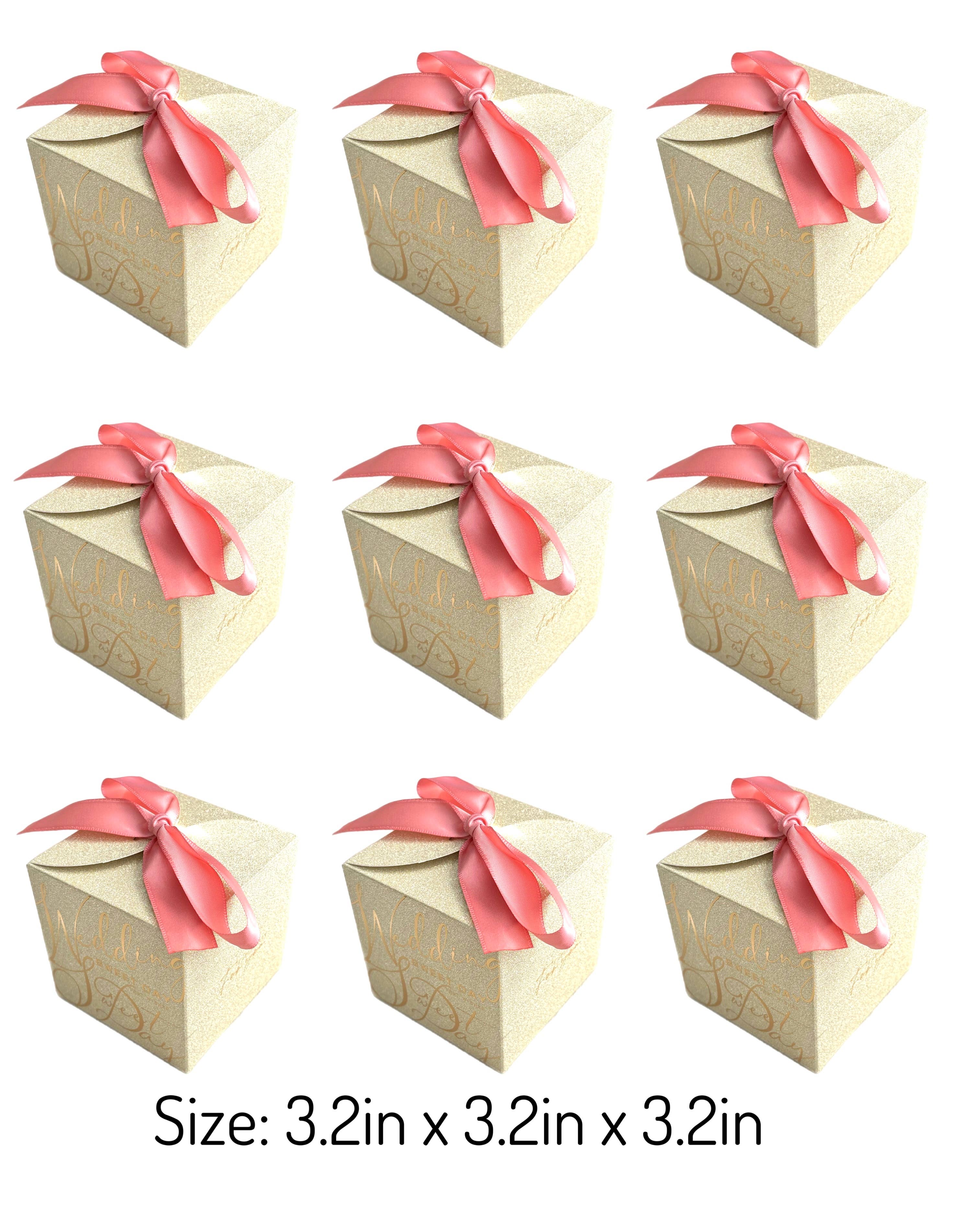 ANYGIFTGOODPACKINGBOX – wholesale Party favour bag/box – Gold Glitter Wedding Favor Box, Candy box, Goody Box