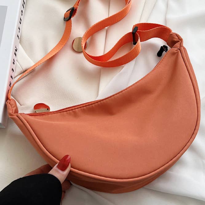 UNISHE - Wholesale Crossbody Bag - Women's - Plain Nylon Moon Crossbody Bag ZZKF721