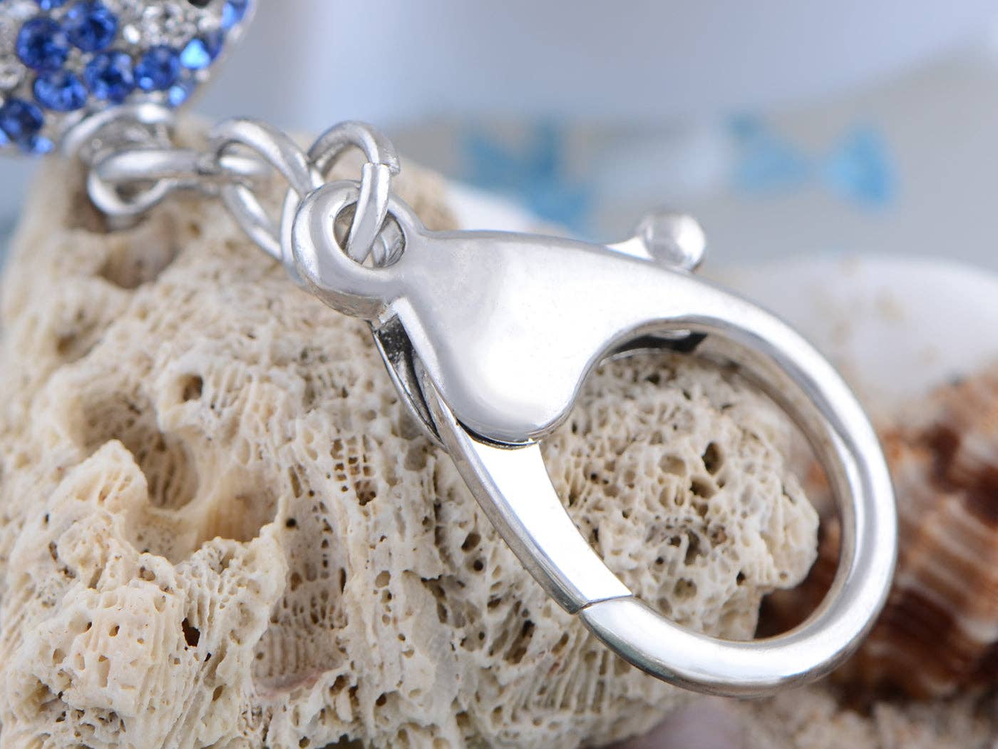 AK Brand – Porta-chaves - Mulher por atacado – Chaveiro Swarovski Crystal Fire Opal Angel Piranha Peixe16