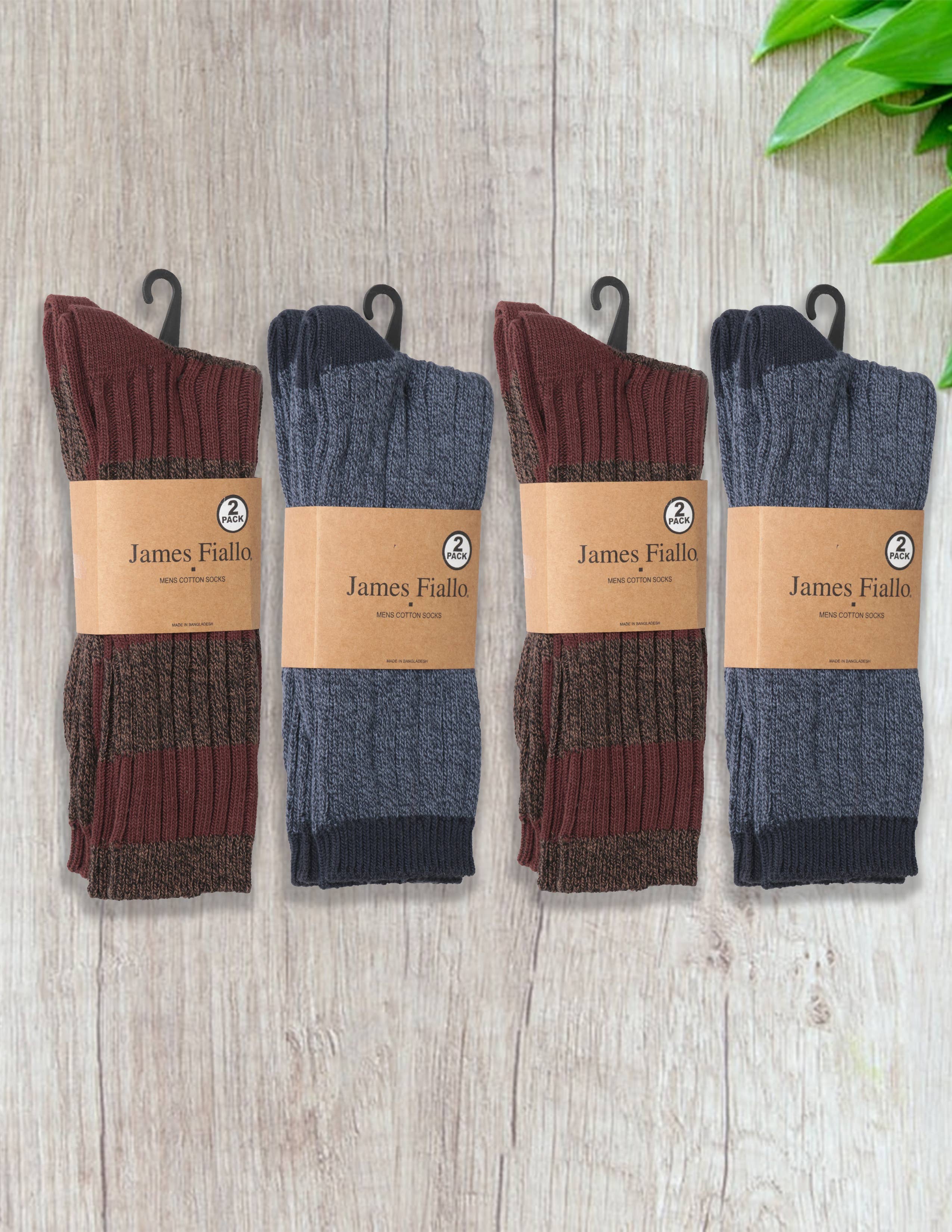 Isadora, Tipi toe, & James Fiallo – wholesale Socks – Men's – Men's James Fiallo 2 Pack Colored Athletic Dress Crew Socks0