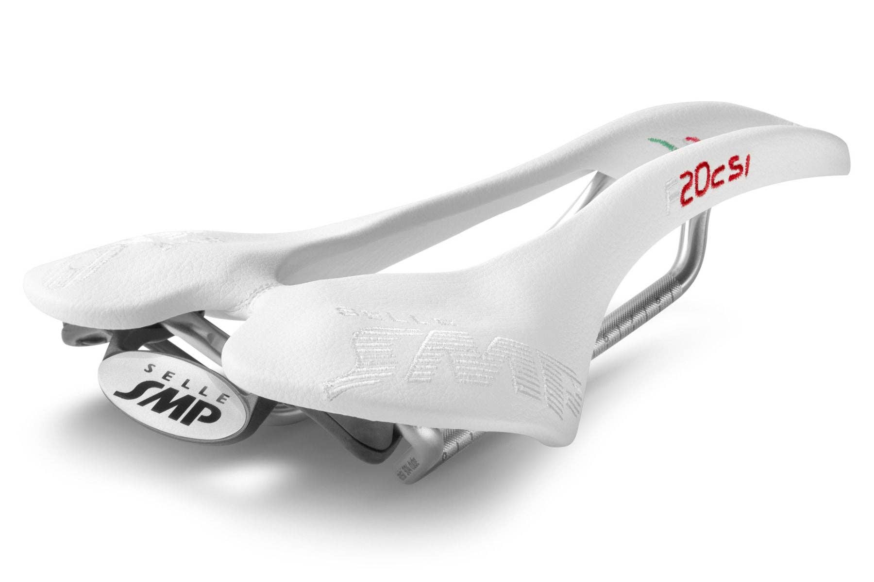 Apparel Now – wholesale Biking accessories – Selle SMP F20C s.i. Bicycle Saddle with Steel Rails (White)
