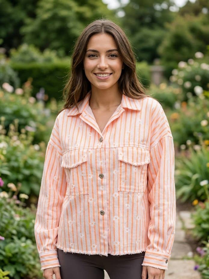 Giacca a righe casual per la vendita all'ingrosso da parte di VICTORIA&ISAAC