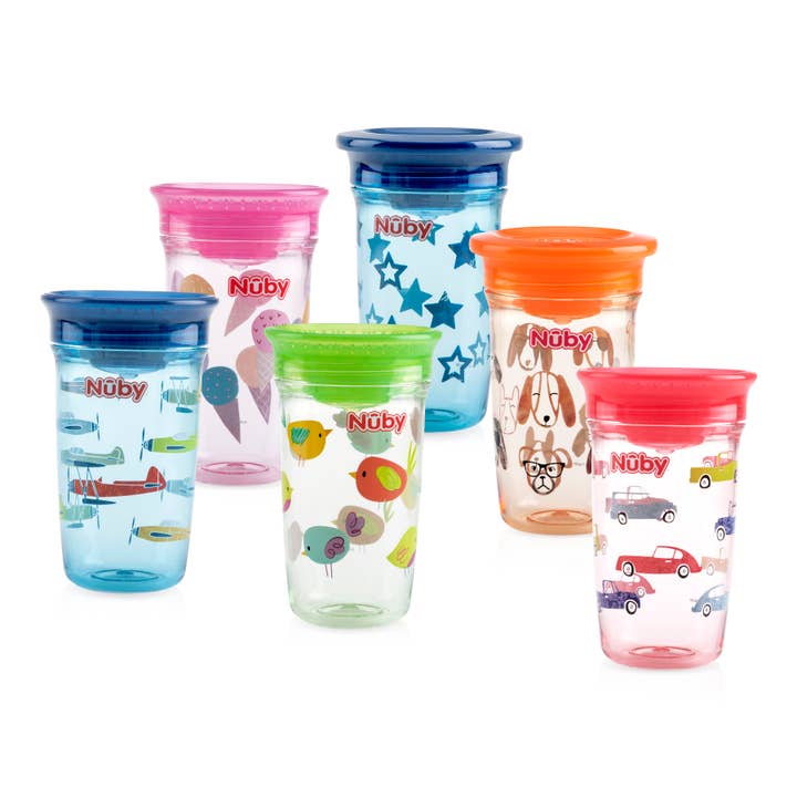 Nuby - Wholesale Drinking Glass/Cup - Kids & Baby - Nuby 360 Wonder Cup, 10oz/300ml 2 pack