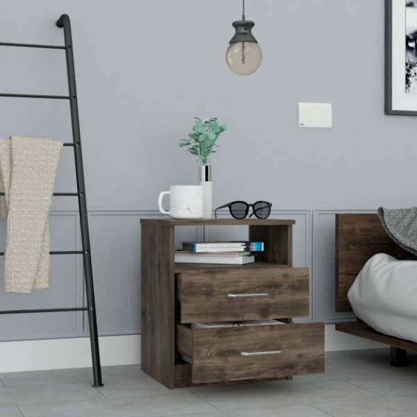 Depot E-Shop - Wholesale Bedroom Furniture - Salento Nightstand, 2 Drawers8