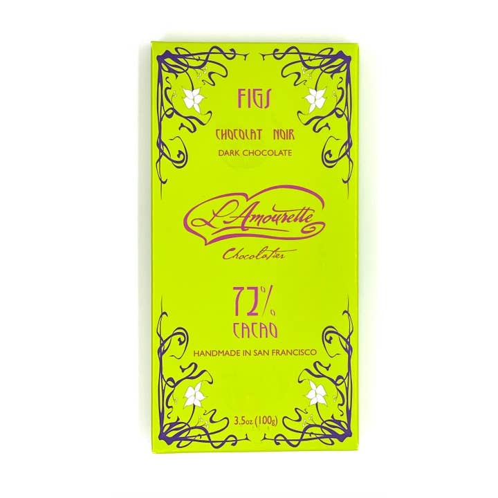 L'Amourette Chocolat – wholesale Chokladkaka – 72% Mörk Choklad med fikon (Smyrna)1