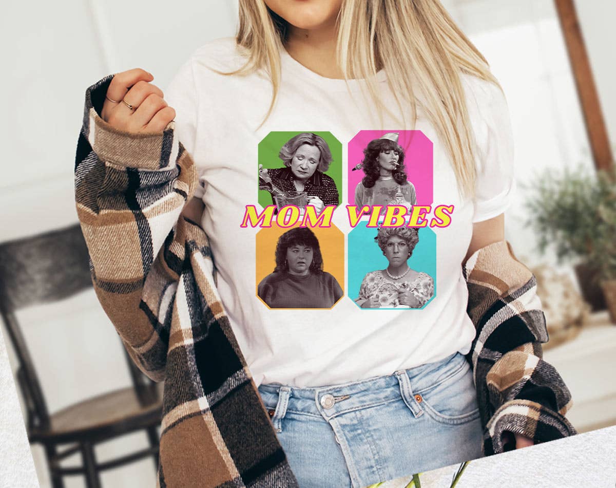 House Of Rodan - Wholesale T-Shirt (Graphic) - Women's - Mom Vibes 90's - Funny Mama Mother's Day Gift T-Shirt3