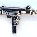 UZI SMG Pin w/2 clutches for wholesale by Military Patches & Pins