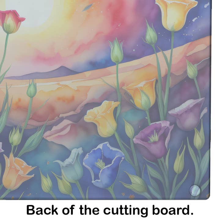 Caroline's Treasures - Wholesale Cutting board - Lisianthus in Color Glass Cutting Board Large3