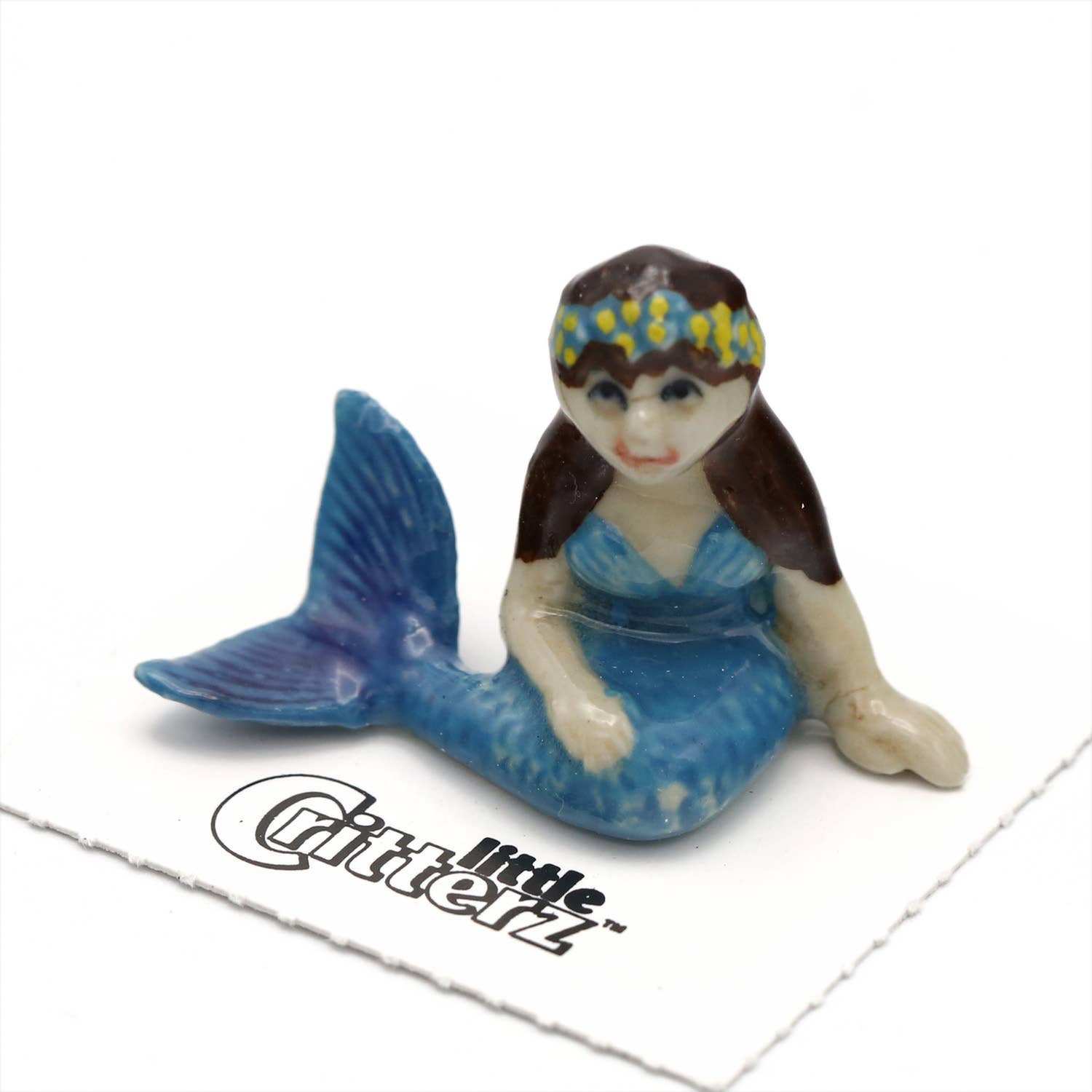 Little Critterz - Wholesale Decorative figurine - Blue Mermaid Child Porcelain Miniature
