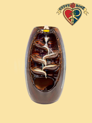 Gypsy Rose - Wholesale Incense Holder - Ceramic Back Flow Incense Cones Open Vase Incense Burner1