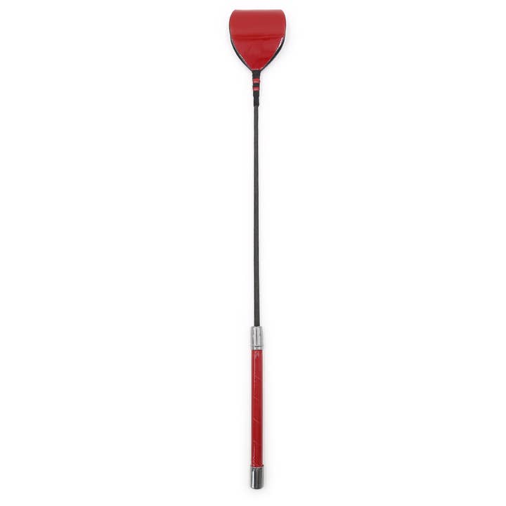 Crop - 21" PU Dark Red Leather Wide Tip Riding Crop for wholesale by Plesur Body Products