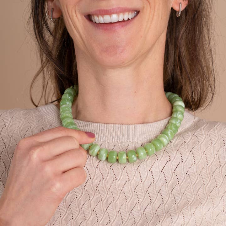 Bold Chunks Colar | Matcha por atacado de vanMauZ