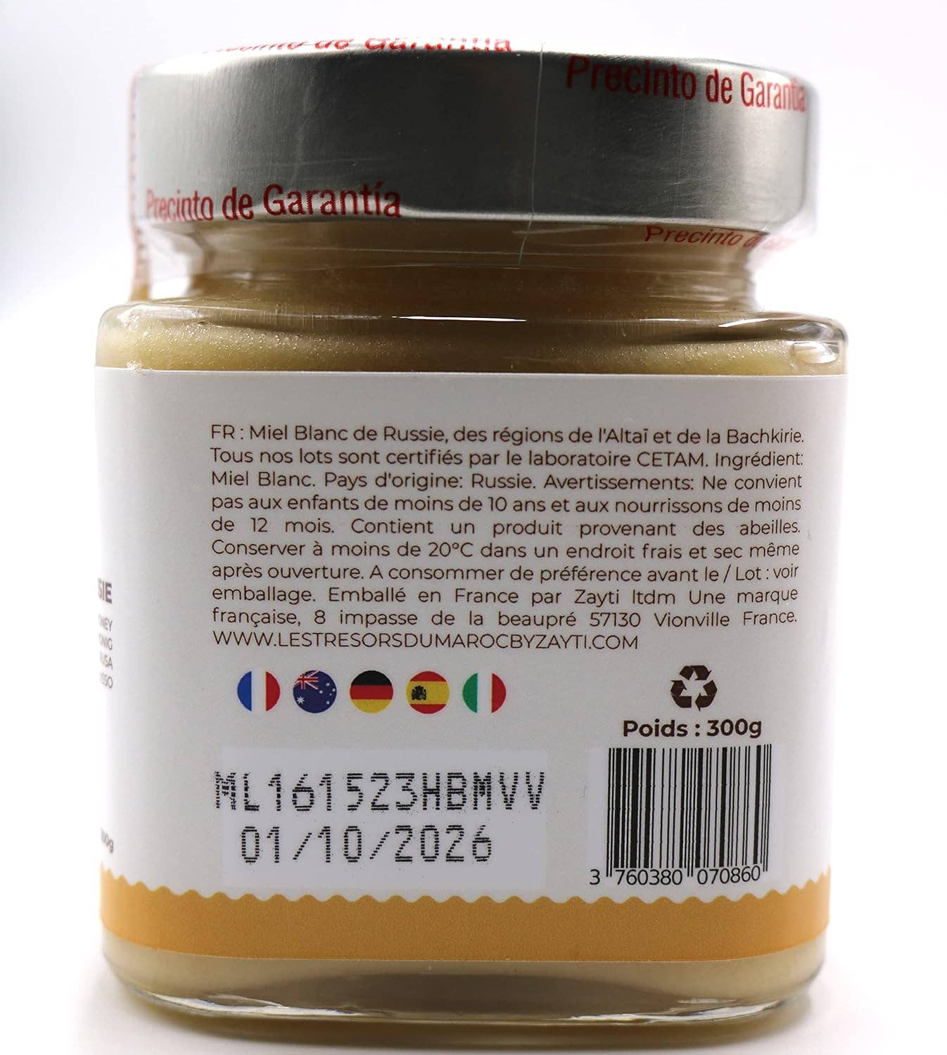 Zayti L.T.D.M – Mel por atacado – Mel Branco da Rússia: Sabor Excepcional 300 g7