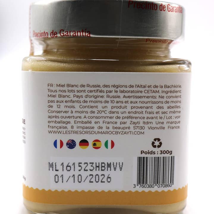 Zayti L.T.D.M – Mel por atacado – Mel Branco da Rússia: Sabor Excepcional 300 g7