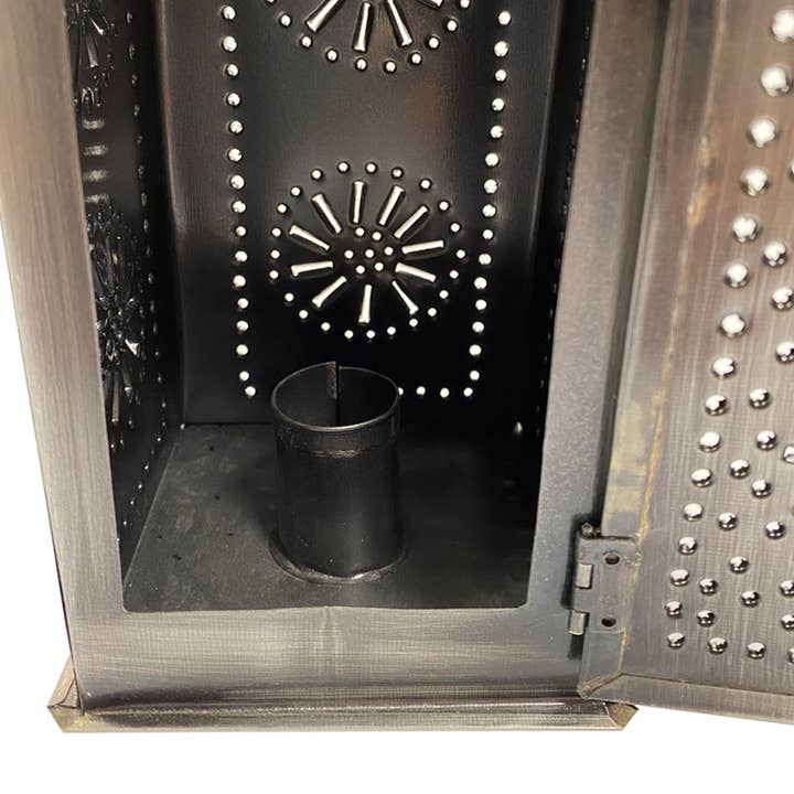 Madison Bay Co. - Historical Home Decor Reproductions - Wholesale Lantaarn - Geperforeerde Tinnen Lantaarn - Antieke Reproductie, 31,75 cm2