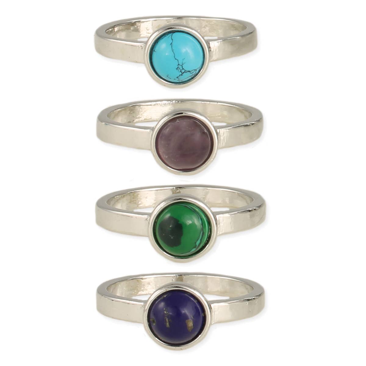 ZAD – Engroshandel Solitairering – Sølv Miner runde sten Ring2