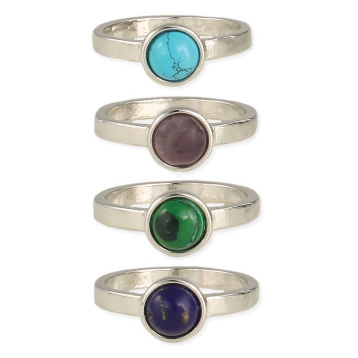 ZAD – Engroshandel Solitairering – Sølv Miner runde sten Ring2