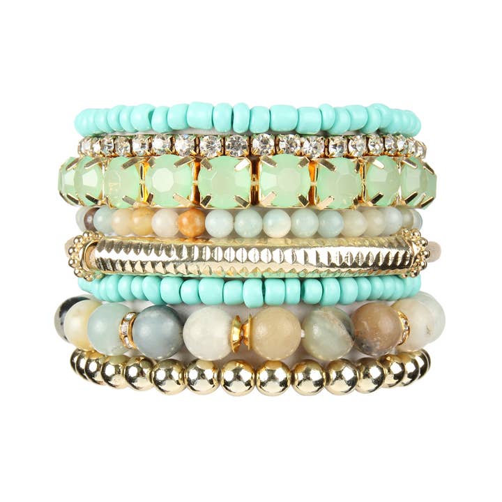 MYS Wholesale Inc - Wholesale Jewelry Set - Plus Size Stack-Able Beads Bracelet Set22