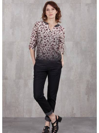 TÚNICA ESTAMPADA CIRUELA - 610/15 para venta al por mayor de NID D'ABEILLE