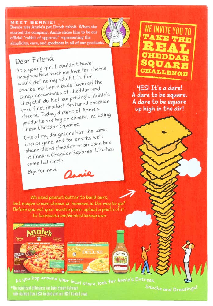 KeHE Distributors, LLC - Wholesale Crackers - Annie's Homegrown Cracker Square Cheddar 7.5 oz1