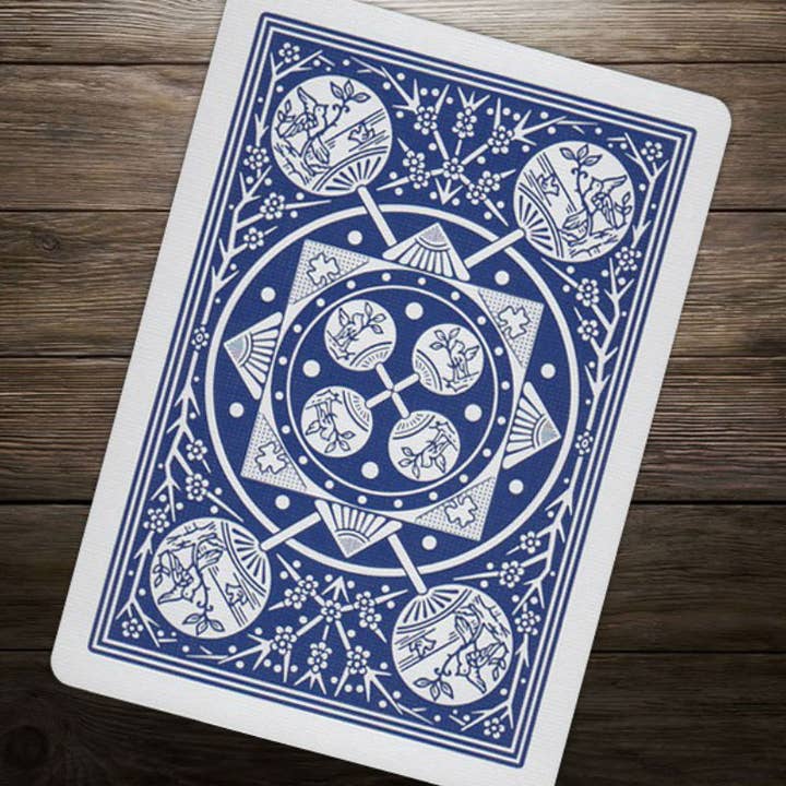 Cardshouse - Venta al por mayor Baraja de cartas - Tarjetas con reverso en forma de abanico para bicicleta Tally-Ho (azules)