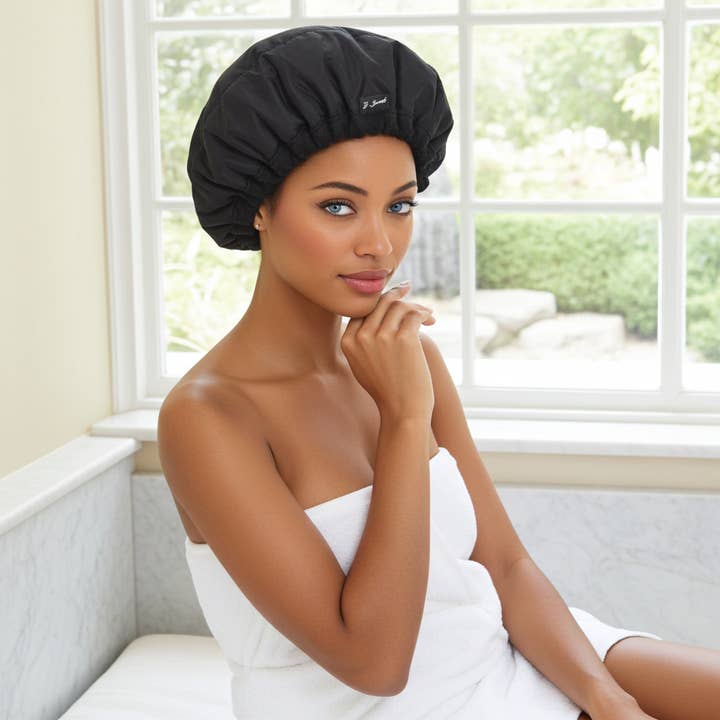 S-Secrets Bonnet Chauffant de Soin Profond aux Graines de Lin pour l'Hydratation, l'Élasticité et la Croissance Saine des Cheveux – Bonnet de Spa Sans Fil et Prêt pour le Micro-ondes pour la vente par S-Secrets